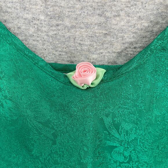 Vintage Kristine Tyler Nightie Womens Large Green Lingerie Chemise Slip Dress - Picture 5 of 13